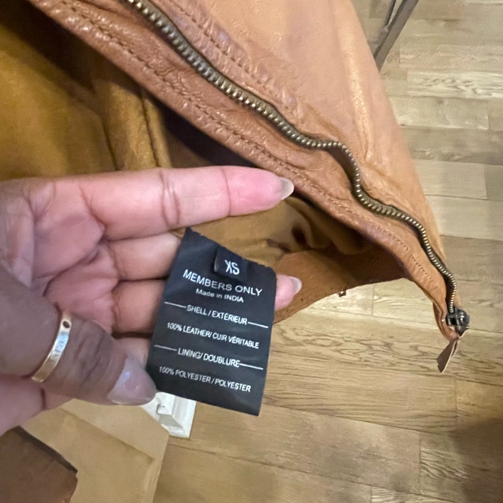Leather members only jacket. Size xs - Picture 3 of 6